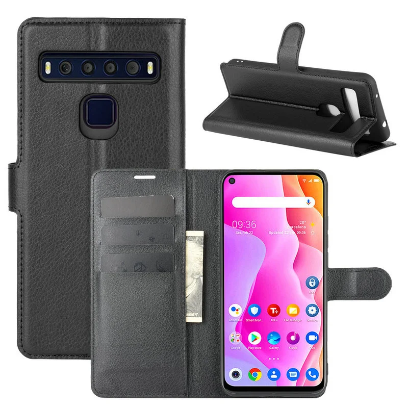 Handyhülle Für TCL 10L / 10 Lite – Retro Leder Flip Case Mit Ständer, Kartenfächern & Magnetverschluss