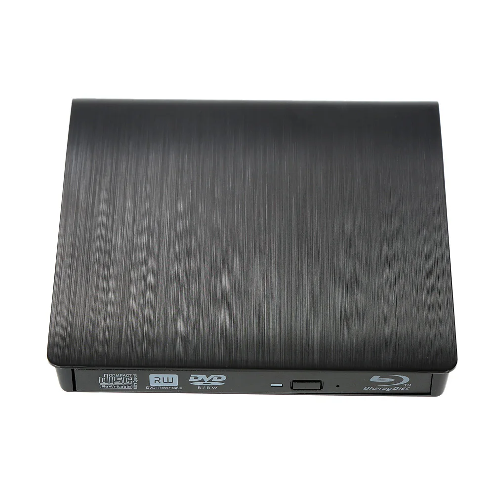 Ультра тонкий внешний диск DVD-RW DVD-ROM USB 3,0 Burner Writer BD-ROM 3D Blu-Ray плеер для Linux Windows Mac OS черный