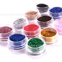12-Цвет мерцающая пудра световая Лазерная порошок Маникюр мелкодисперсный порошок для ногтей Блестящий порошок Маникюр мерцающая пудра лазерный см