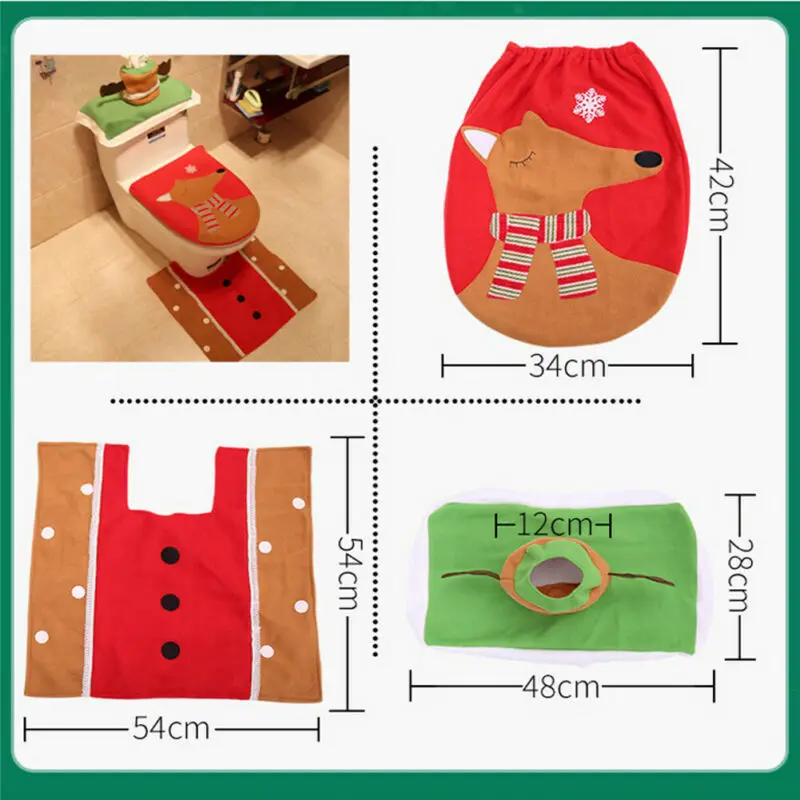Weihnachtsmann Badezimmer набор, матовый, WC Weihnachtsdeko DE