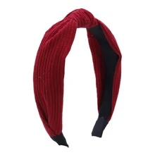 Винтажная однотонная бархатная повязка на голову для женщин и девушек, обруч для волос, аксессуары для волос, 1 шт., Повседневные Вечерние украшения, 1Yc9203