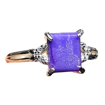 

8mm Natural Purple Sugilite Ring Silver Sterling Jewelry For Woman Lady Man Beads Crystal Anticancer Stone Adjustable Ring AAAAA