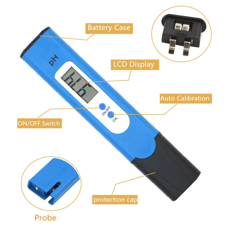 Digital PH Meter High Precision 0.01 Quality Test with 0-14 PH Measurement Range for Drinking Pool Aquarium Water 40% off
