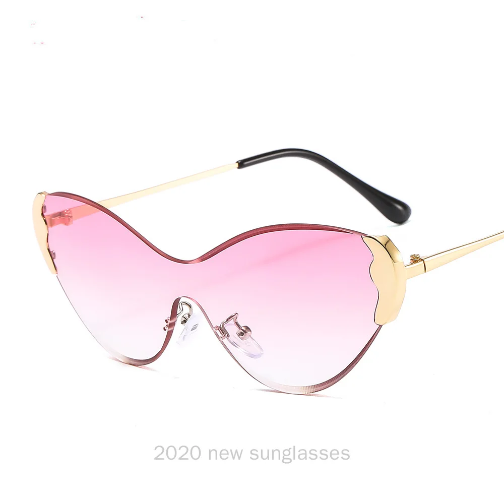 2020 New Frameless Ladies Sunglasses Women Goggle Shades Vintage Brand