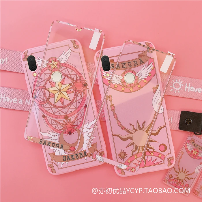 Чехол для Redmi note 8 pro Cardcaptor Sakura+ пленка для экрана из закаленного стекла для Xiaomi Redmi note 7 7pro Redmi K20 K20 pro Чехол+ ремешки
