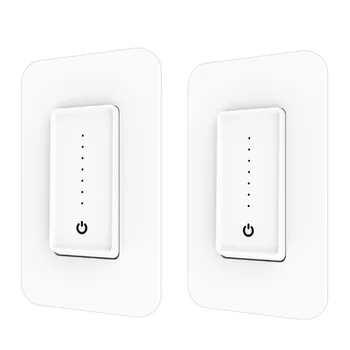 

2Pcs Press Sn ligent Dimmer Switch Fan Speed WIFI Control For Google Alexa