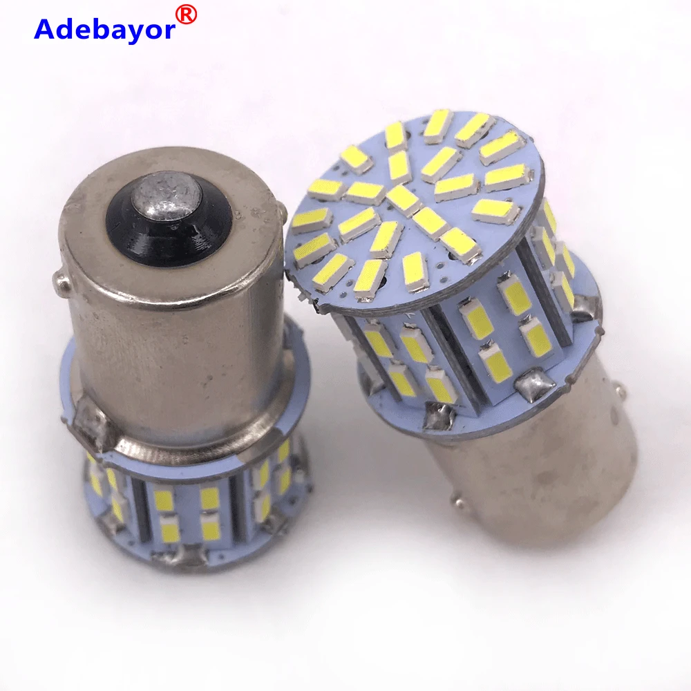 100X p21w 1156 1157 BA15S BAY15D 3014 50 Smd лампы для автомобилей указатели поворота фонарь стоп-сигнала Автомобильные стояночные огни белый 24V