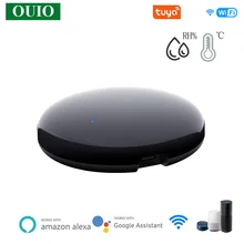 

Tuya WiFi Smart IR Remote Control Built-in Temperature and Humidity Sensor for AC TV DVD AUD Works with Alexa Google Home