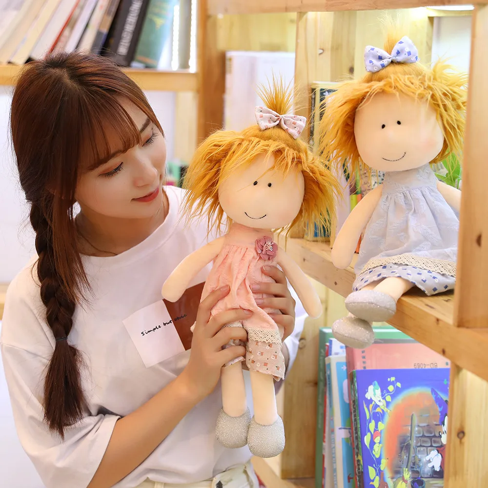 Cute Cartoon Little Sister Plush Dolls Girl In The Skirt Doll Kids Girls Toys Children Birthday Christmas Gifts 35cm/45cm plush dolls