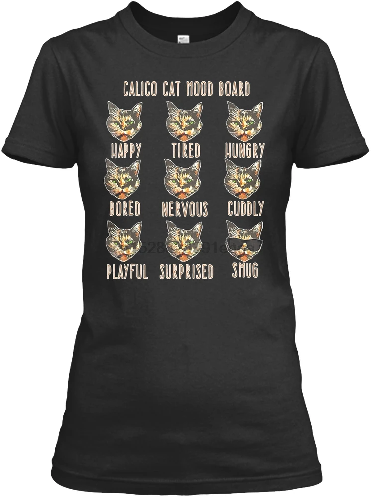 Men T Shirt CALICO CAT T-shirt Mood Board Funny tshi Women t-shirt |