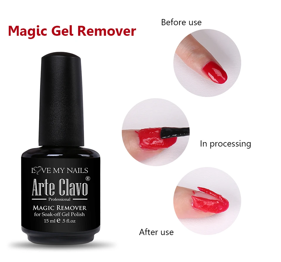 Arte Clavo УФ светодиодный Гель-лак для ногтей Burst Magic Remover Soak off праймер для ногтей акриловый чистый обезжириватель для лака для ногтей гель лак