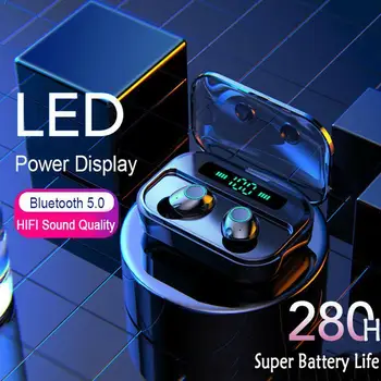 

M7 Wireless Bluetooth 5.0 Earphones LED Digital Display Stereo Tws Earbuds Running Waterproof Sports Headset Bluetooth H2M5