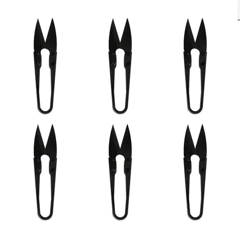 

WINOMO 6pcs U-Shape Sewing Scissors Practical Embroidery Clippers Useful Cross Stitch Snips DIY Craft Supplies For Home