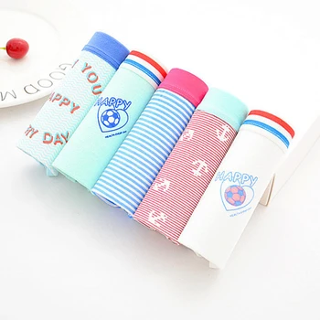 

6pcs New Sexy Women Panties Cotton Fashion Letter Briefs Striped Breathable Female Underwear Mid Rise Cute Girls Lingerie Summer