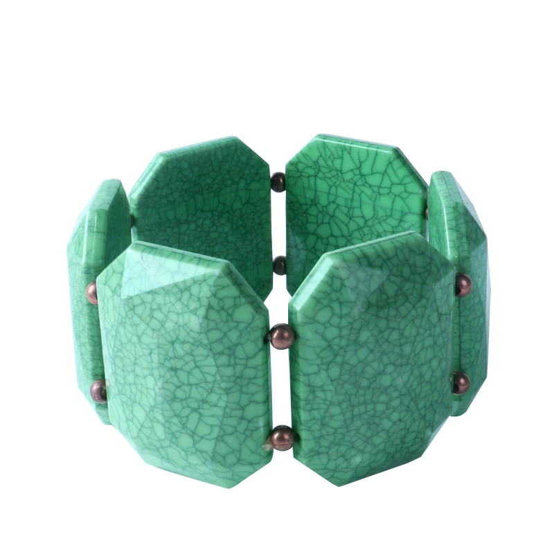 Индивидуальный стиль увеличенный браслет для женщин Изысканный популярный разноцветный акриловый ювелирный браслет