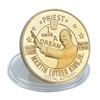 Martin Luther King Gold Plated Commemorative Coins Set with Holder Challenge Coin Original Medal Souvenir Gift for Collection 3