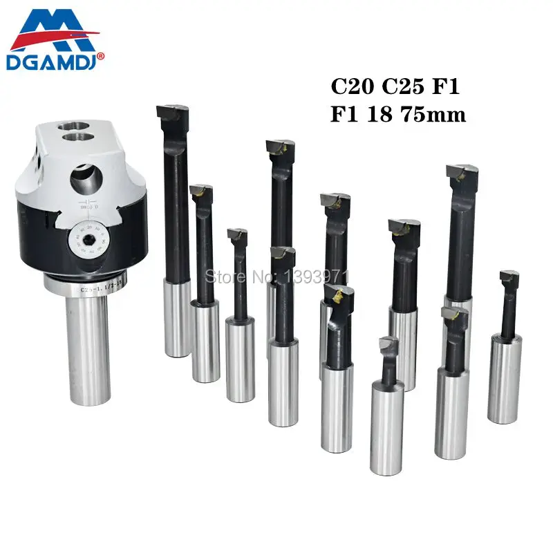 

1 Set of F1 18 3 Inch 75mm Drill Bit + 1 C20 C25 F1 CNC Machine Tool Boring Tool + 12pcs Boring Bar