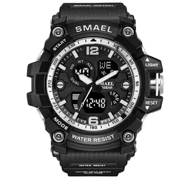 

Men Multifunction Quartz Dual Display Alarm Clock Stopwatch Noctilucence Electronic Watch (with Box)
