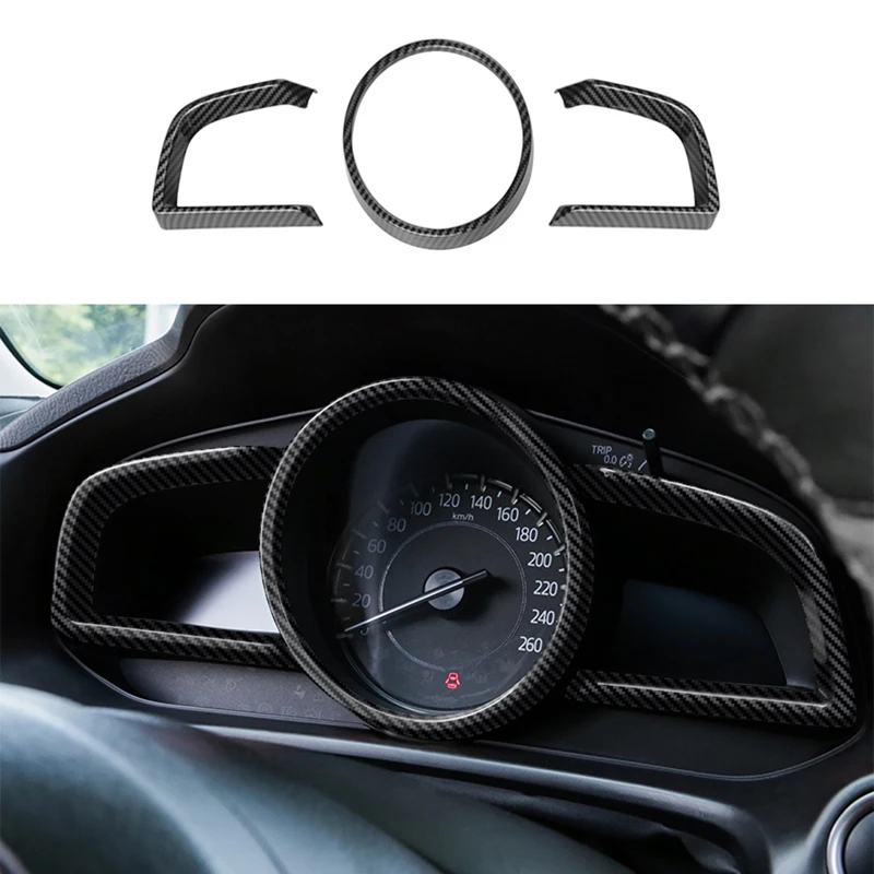 Dashboard Interior Instrument Frame Cover Trim Carbon Fiber For Mazda 3 Axela 2014-dashboard cover interior mouldings car moulding decoration interior moulding trim strip