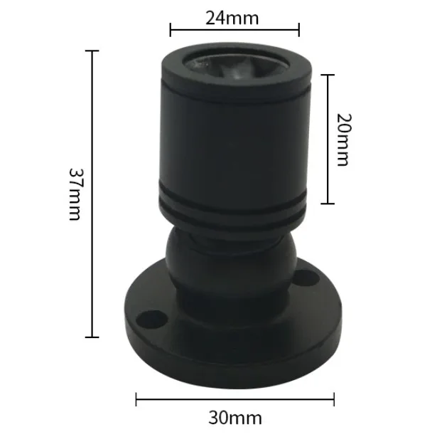 Светодиодный точечный светильник Светодиодный точечный мини-светильник DC12V лампа для шкафа с регулируемой яркостью шкаф витрина светильник 180 градусов Регулируемый 1,5 Вт - Цвет: black shell