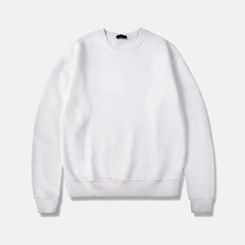 QoolXCWear зимние теплые мужские толстовки из плотного флиса в стиле хип-хоп однотонные толстовки толстый бархатный пуловер для мужчин и женщин 2511 - Цвет: white