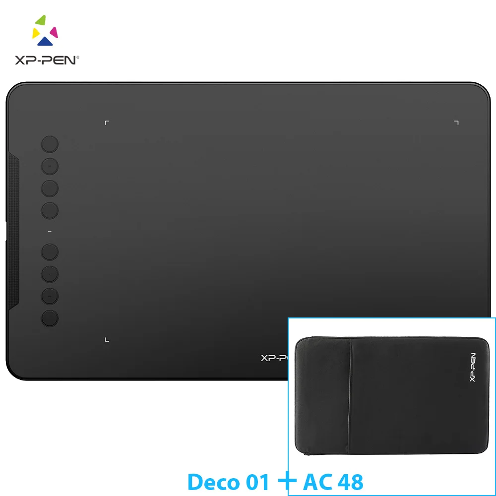 And case XP-Pen Deco01 графический планшет для рисования, цифровые планшеты, 8192 уровень, художественная анимация для детей, Windows, ручка, планшет - Цвет: And case