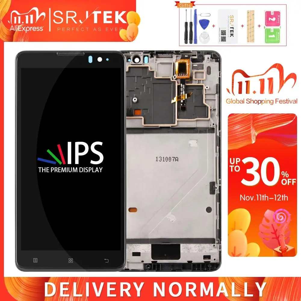 ЖК-дисплей Srjtek 5 3 дюйма для Lenovo S898T S898 сенсорный ЖК-экран с рамкой и дигитайзером в