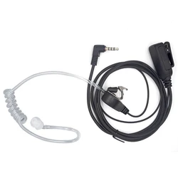 Walki Talki acoustique clair, écouteur Tube Air, 3.5mm 1 Pin, oreillette avec Radio PTT, casque d'écoute KIRISUN C65 W65 