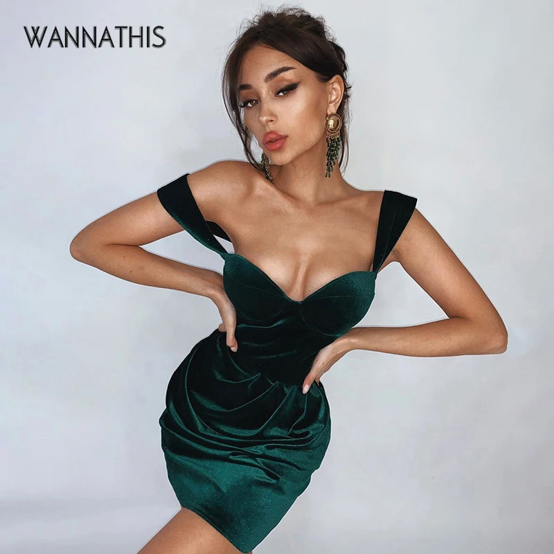 WannaThis Velvet V-Neck Spaghetti Strap Ruched Party Dresses Elegant Solid Slim Hight Waist Mini Dresses Women Sexy Summer New WannaThis Velvet V-Neck Spaghetti Strap Ruched Party Dresses Elegant Solid Slim Hight Waist Mini Dresses Women Sexy Summer New