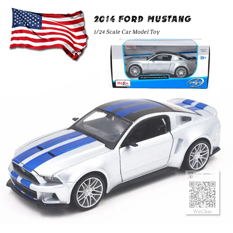 MAISTO 1/24 масштабная модель автомобиля игрушки США Ford Mustang уличный гонщик литая металлическая модель автомобиля игрушка для коллекции, подарка, детей - Цвет: 2014 Ford Mustang A