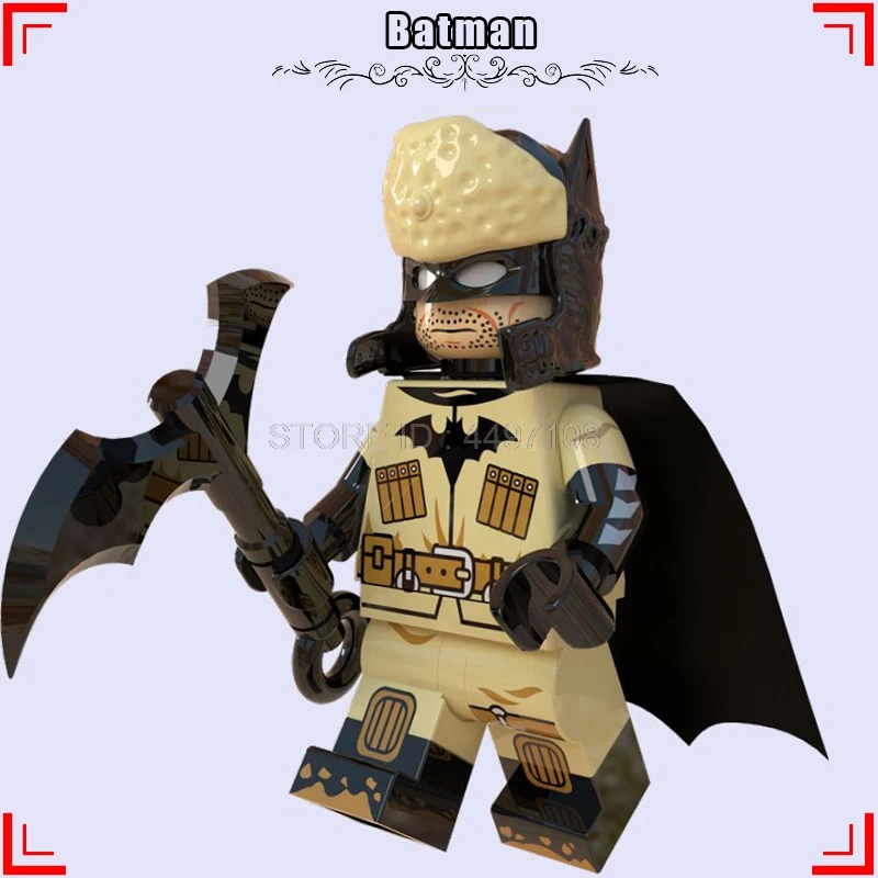Arkham Knight Clayface DC экшн-фигурка из фильма Бэтмен доктор Хуго часы король Железный человек летучая мышь Готэм создатель города игрушки строительные блоки - Цвет: Batman