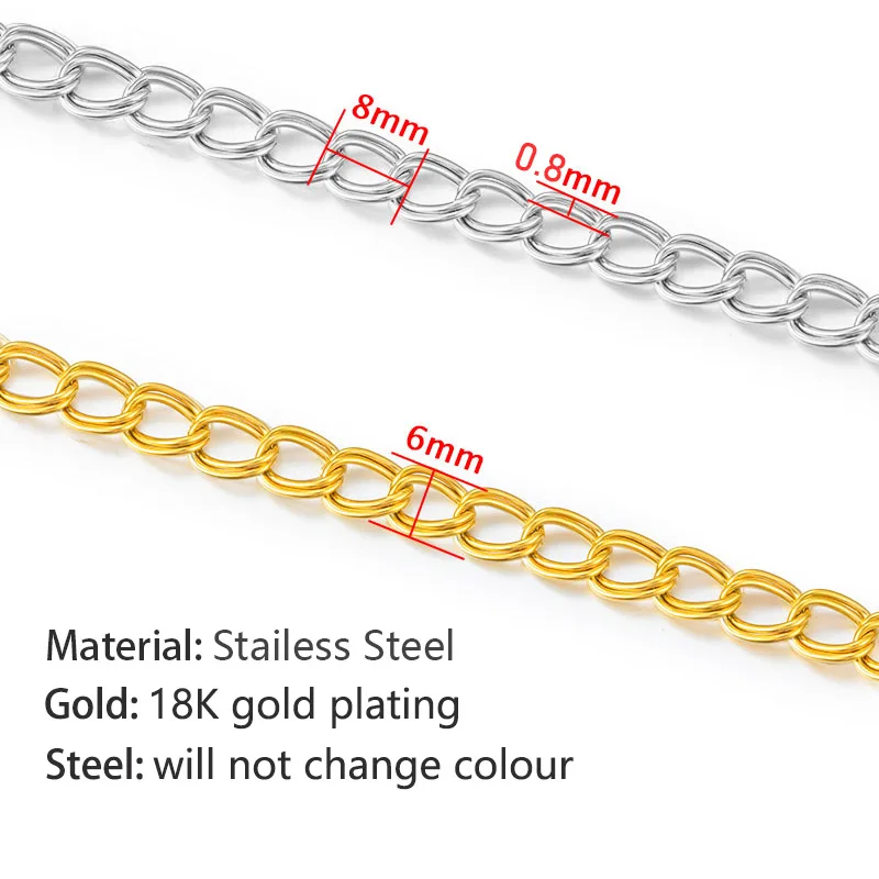 Stainless Steel Knot Chain For Men Women Jewelry Making DIY Handmade Chains  Necklace Knotted Bracelet Twist Chains Accessories