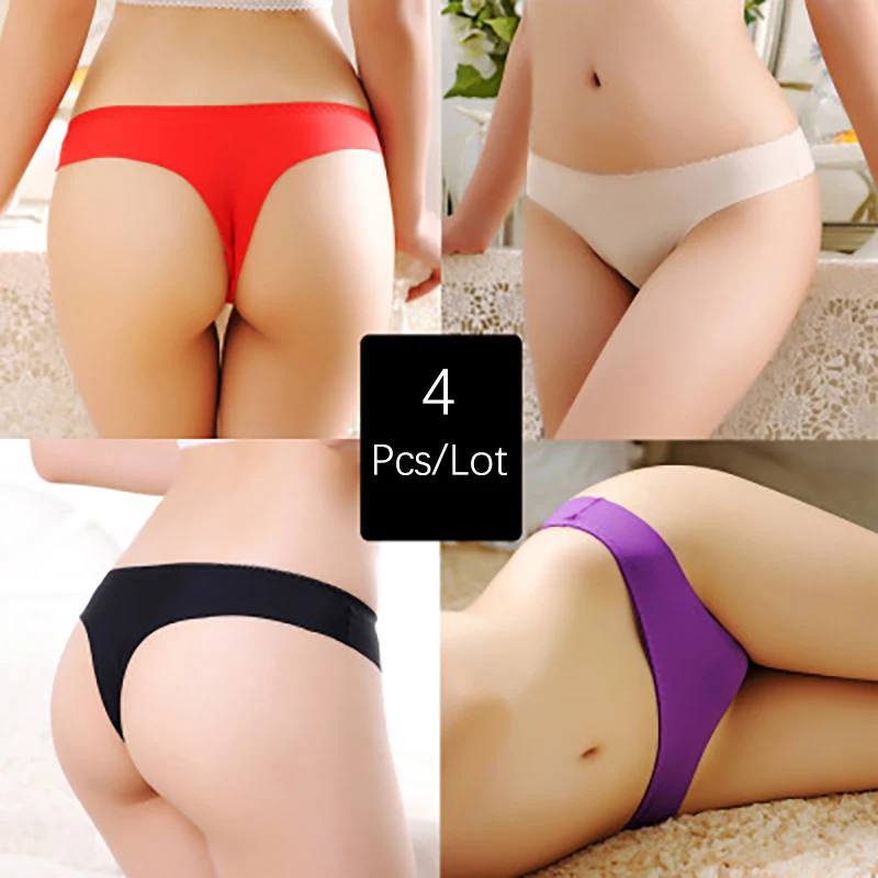 4 шт./лот бесшовные трусики женское нижнее белье сексуальные женские