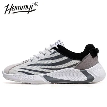 

Hemmyi Men Sneakers Summer Comfortable Breathable Mens Shoes Mesh Lace-Up Casual Running Shoes Sports Shoes Support Dropshipping