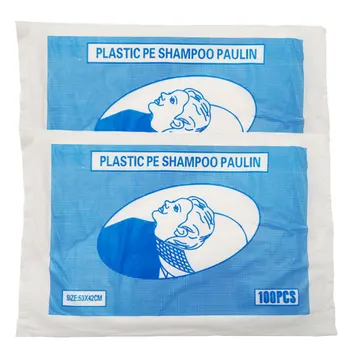 

2 Packs/100 Sheets Disposable Hair Dye Shawl Oil Cloth Hair Plastic Waterproof Mat Thicken Film for Adults Man Woman (Blue Packa