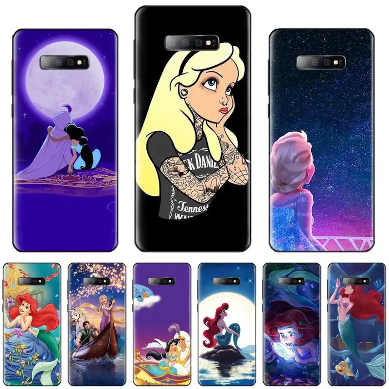 Alice Aladdin mermaid cartoon Bling Cute Phone Case For Samsung Galaxy S5 S6 S7 S8 S9 S10 S10e S20 edge plus lite | Мобильные