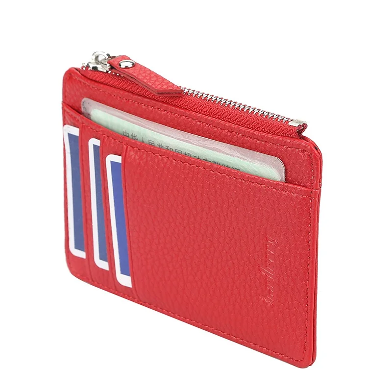 Fashion Men/Women Mini ID Card Holders Business Credit Card Holder PU Leather Slim Bank Case Organizer Wallet Zipper Wallet Card Holder Card Holder Credit Card Holder Credit Card Wallet Card Wallet Id Card Holder Id Card Case Wallet Card Bag Business Card Holder Document Card Wallet