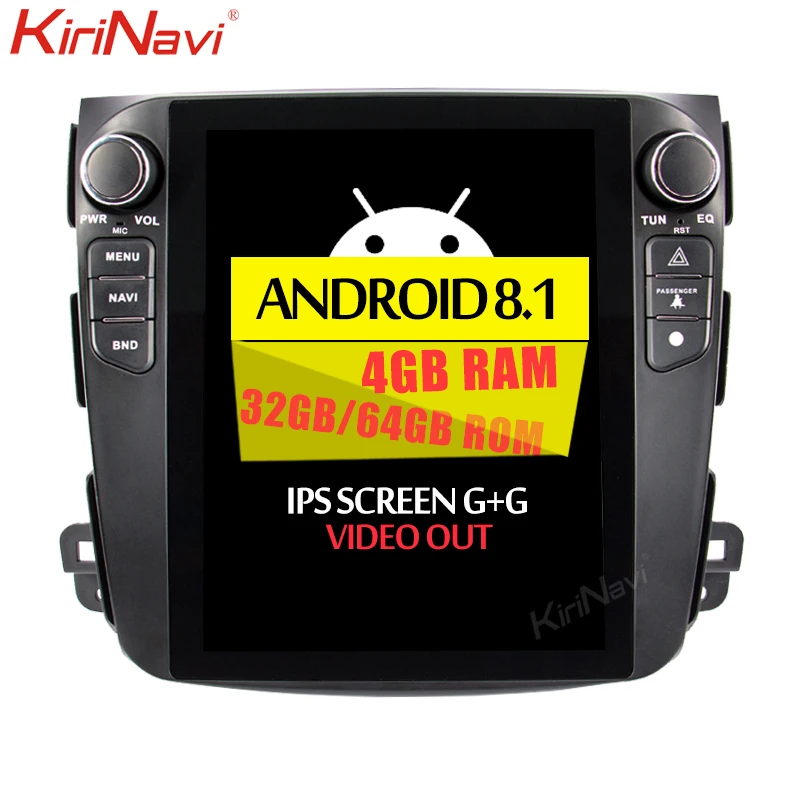 

KiriNavi Tesla Style Vertical Screen 10.4" Android 7.1 Car Radio GPS Navigation For Mitsubishi outlander Car Dvd Playe 2008-2012