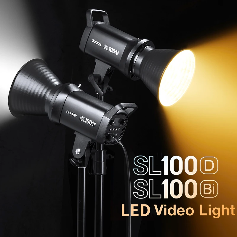 Godox SL100D SL100Bi LED Video Photography lights 100W 5600K SL Series Outdoor Light LCD Panel Lamp Bowens Mount Studio Lighting |