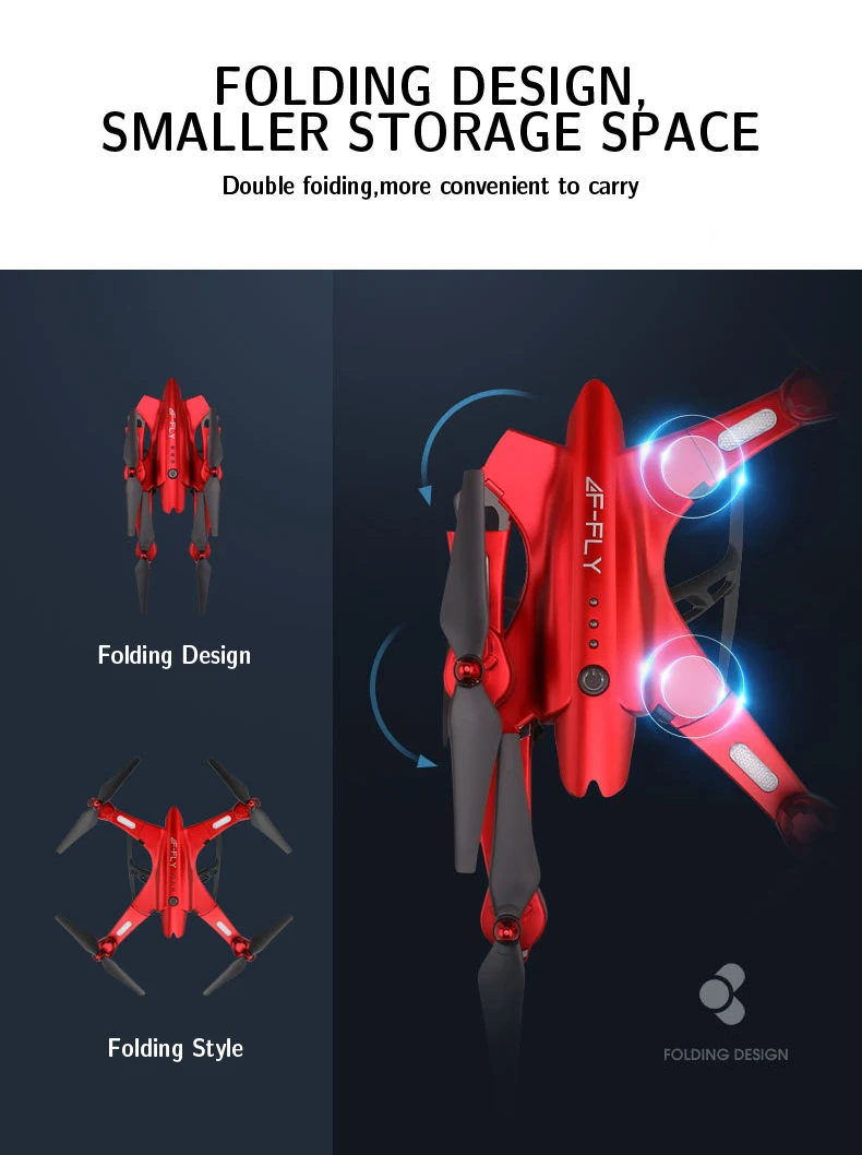Складной WiFi Радиоуправляемый Дрон с камерой HD RC вертолет с передачей в режиме реального времени высокого Hover RC Квадрокоптер с безголовым режимом# E