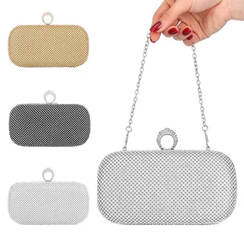 

New Arrival Women Evening Bag Party Rhinestone Crystal Purse Wedding Handbags Crossbody Bag