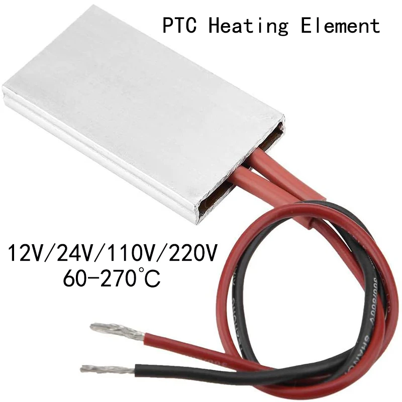 PTC Heating Element 12V 24V 110V 220V Constant Temperature Thermistor Air  Heating Sensor Aluminum Hair Dryer Curlers Heater - AliExpress