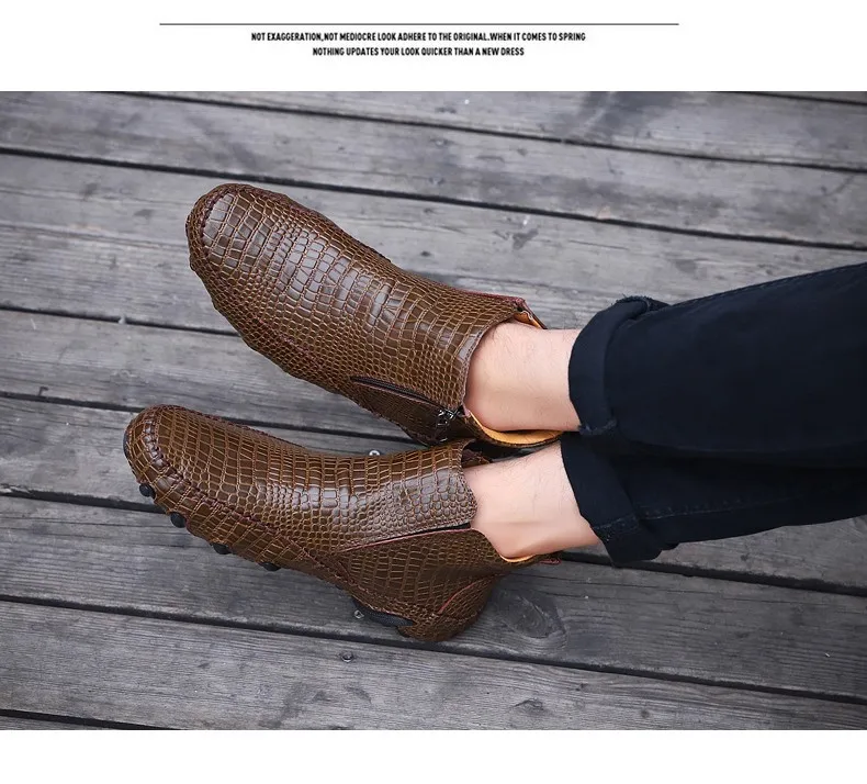 Новые мужские весенне-Зимние теплые плюшевые ботинки мужская обувь ручной работы уличные кроссовки из спилка, нескользящая Мужская Рабочая обувь ботильоны