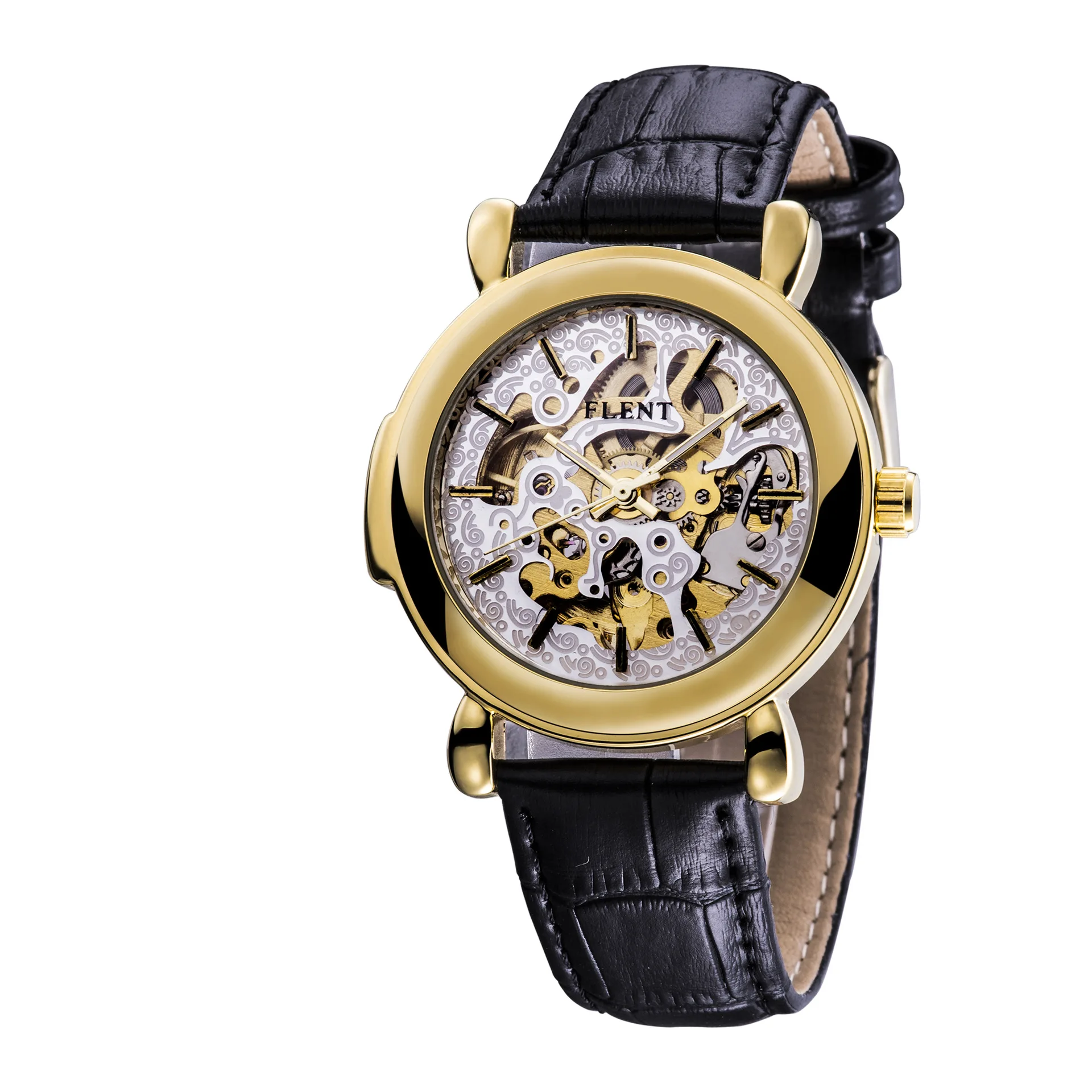 

Fully Automatic Business Watch Analog Watch Hollow out Leather Strap Watch