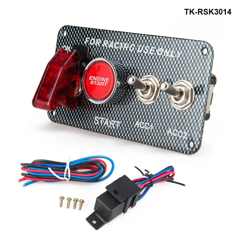 Automotive Interior Carbon Fiber Race Car Ignition Accessory Engine