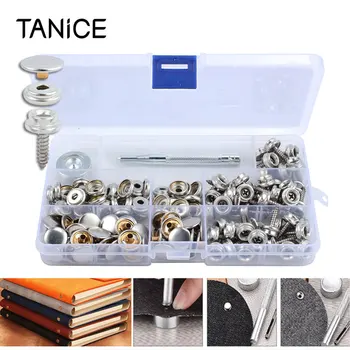 

TANiCE 50 Pairs Snap Fastener Buttons Stainless Steel Boat Cover Canopy Clothing Strap Snap Fastener Metalworking Fitting Set