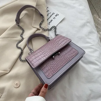 

portable small bag female 2020 new trend lock crossbody women's bag casual high-grade textured shoulder small square bag