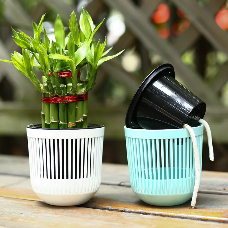 

hollow-out flower pots Hydroponics Plant Water Storage Automatic Water Absorption Resin Flowerpot Garden Accessory