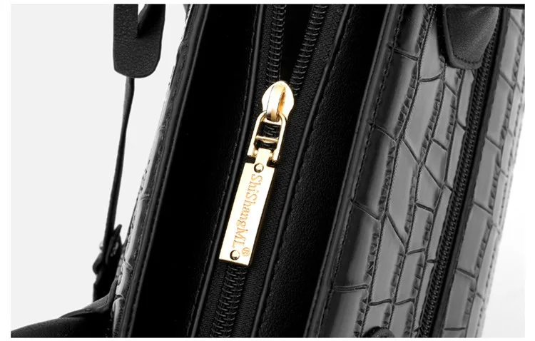 Ladies Crocodile Handbags for Women Luxury Designer Genuine Leather Crossbody Purses Cowhide Top Handle Office Tote Shoulder Bag (12)