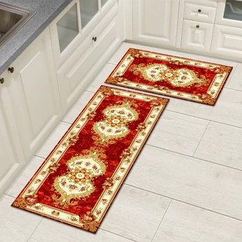 

Europe Palace Kitchen Carpet Entrance/Hallway Doormat Anti-Slip Bathroom Carpet Anti-Slip Kitchen Rug Retro Home Bedroom Rugs